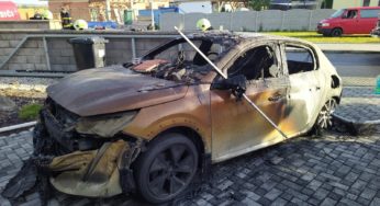 V obci Dynín na Táborsku došlo k prvnímu požáru elektromobilu v Jihočeském kraji